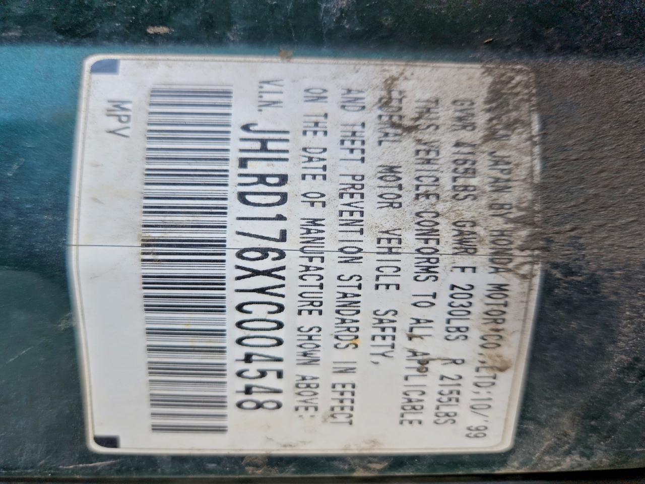 2000 HONDA CR-V EX photo 25