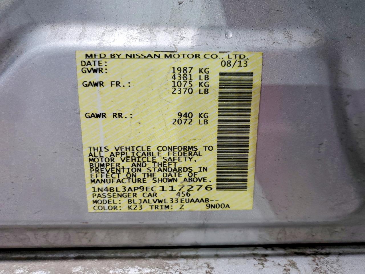 2014 NISSAN ALTIMA 3.5S photo 12