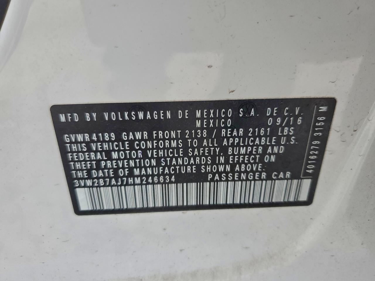 2017 VOLKSWAGEN JETTA S photo 13
