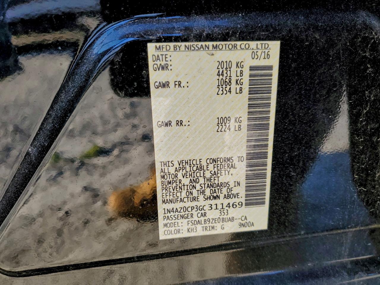 2016 NISSAN LEAF photo 12