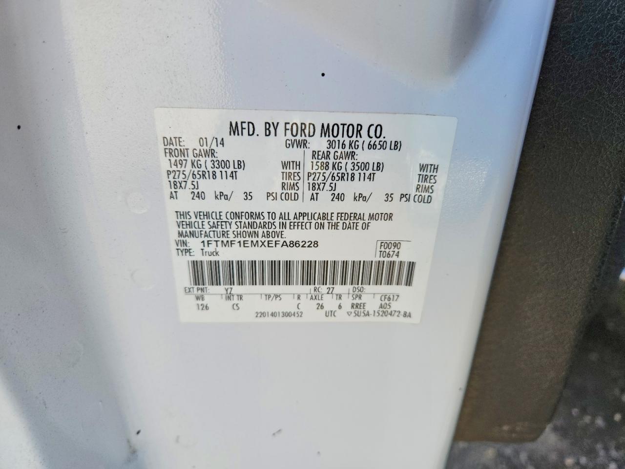 2014 FORD F150 photo 34