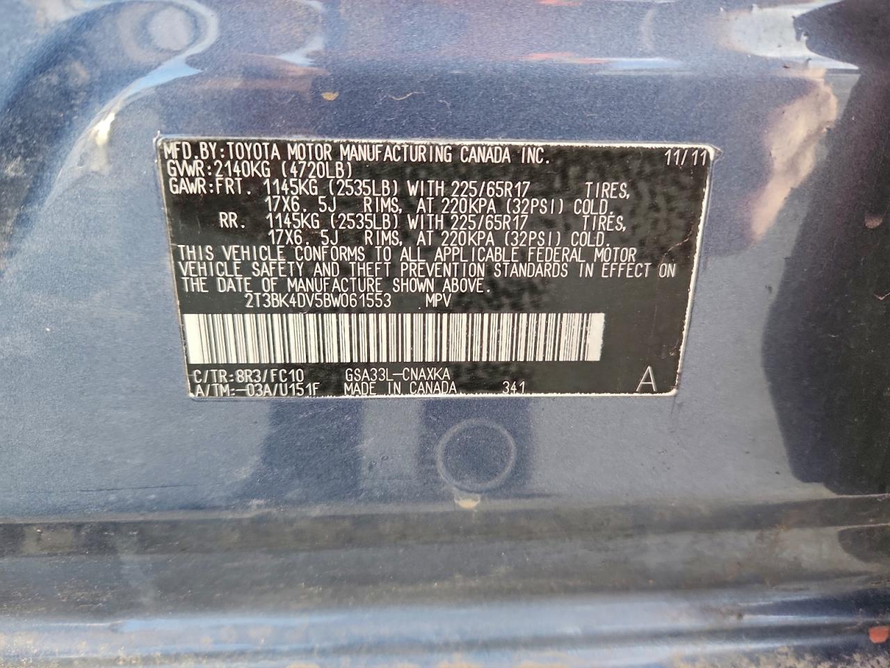 2011 TOYOTA RAV4 photo 13