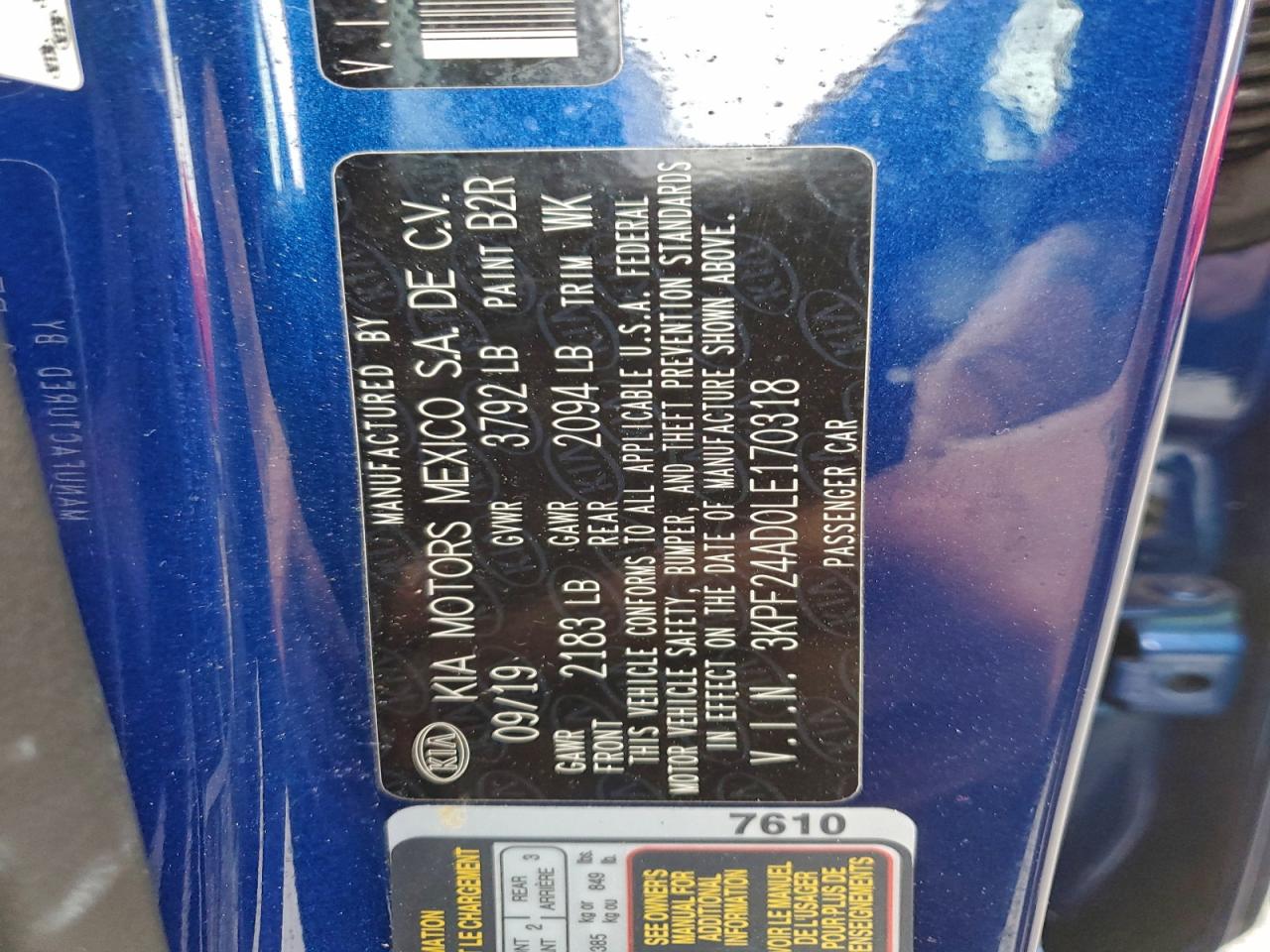 2020 KIA FORTE FE photo 25