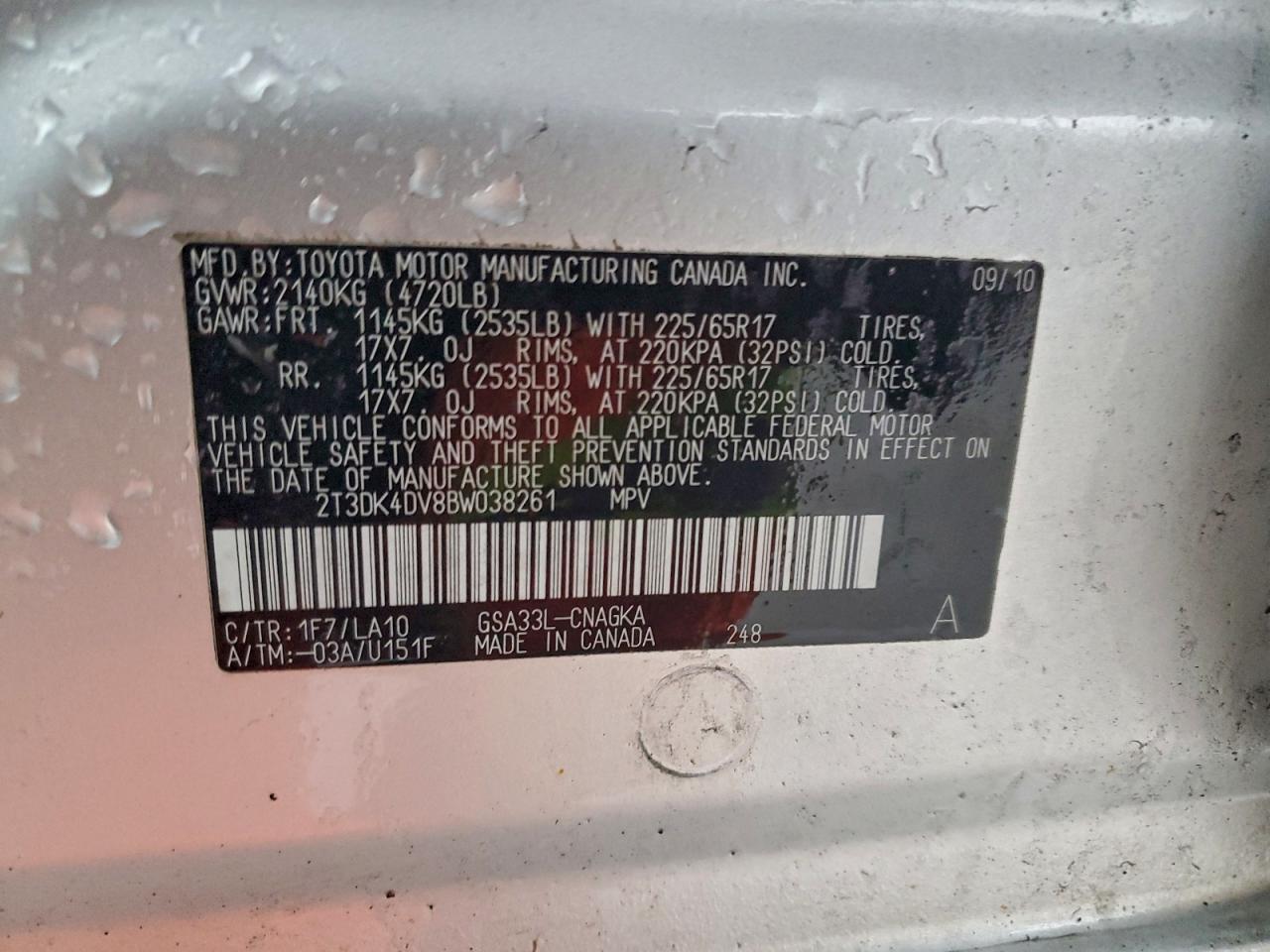 2011 TOYOTA RAV4 LIMITED photo 25