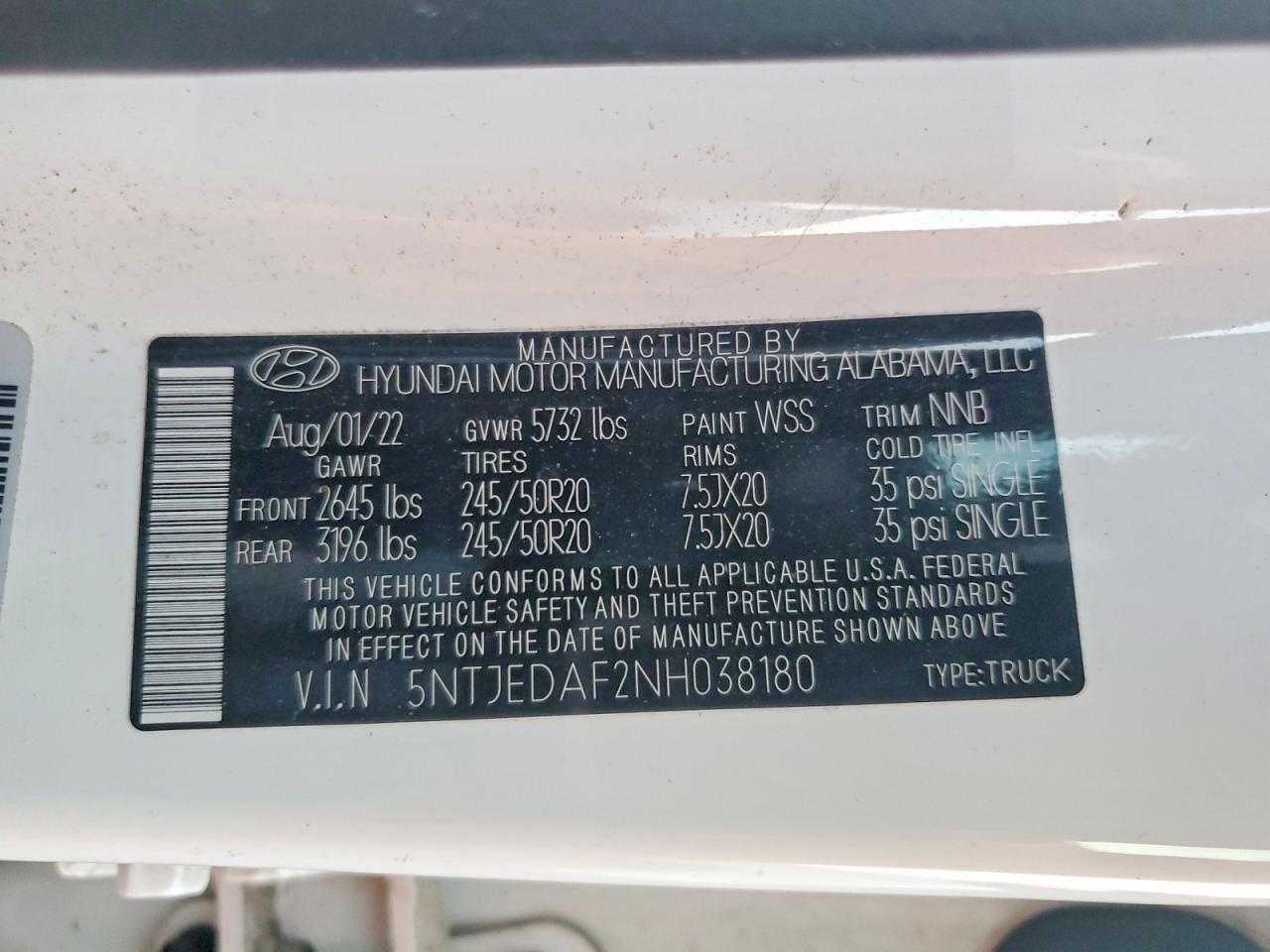 2022 HYUNDAI SANTA CRUZ LIMITED photo 12