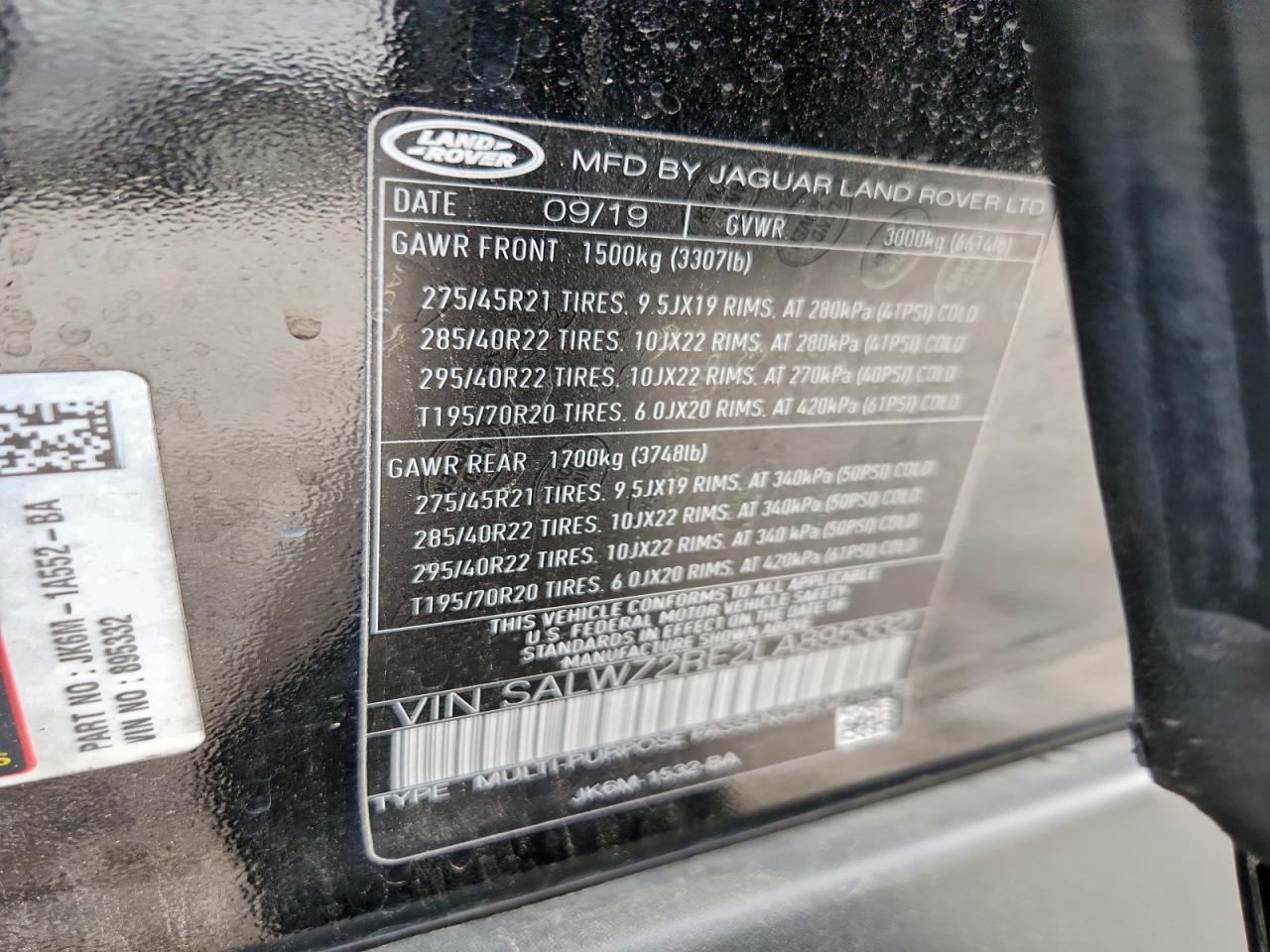 2020 LAND ROVER RANGE ROVER SPORT SVR photo 23