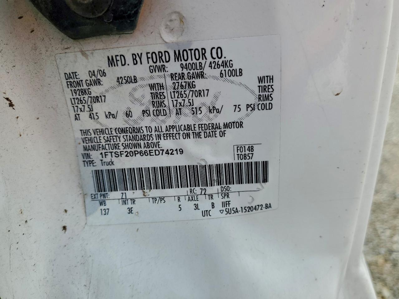 2006 FORD F250 SUPER DUTY photo 12