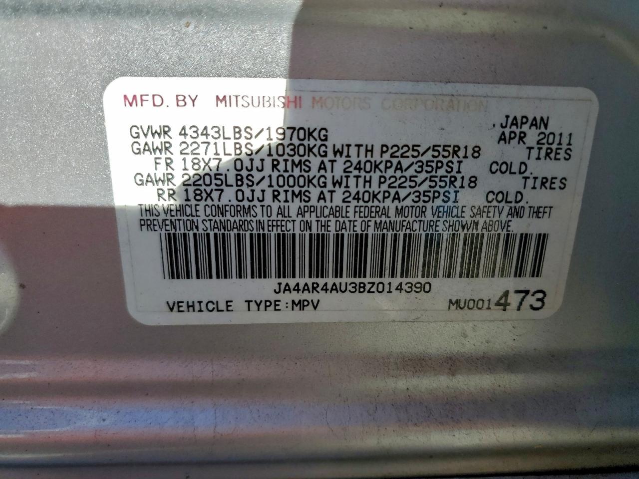2011 MITSUBISHI OUTLANDER SPORT SE photo 13