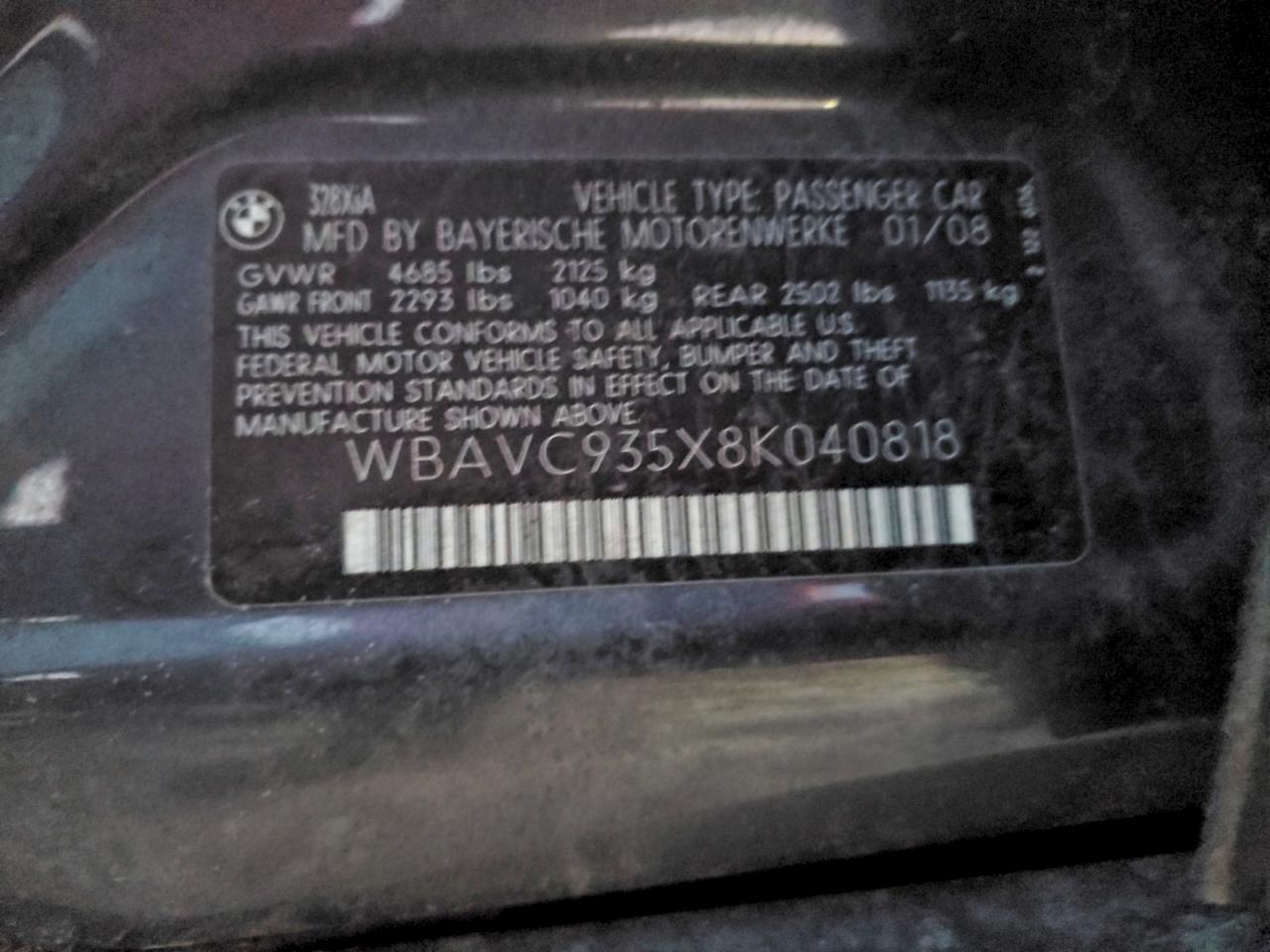 2008 BMW 328 XI photo 12
