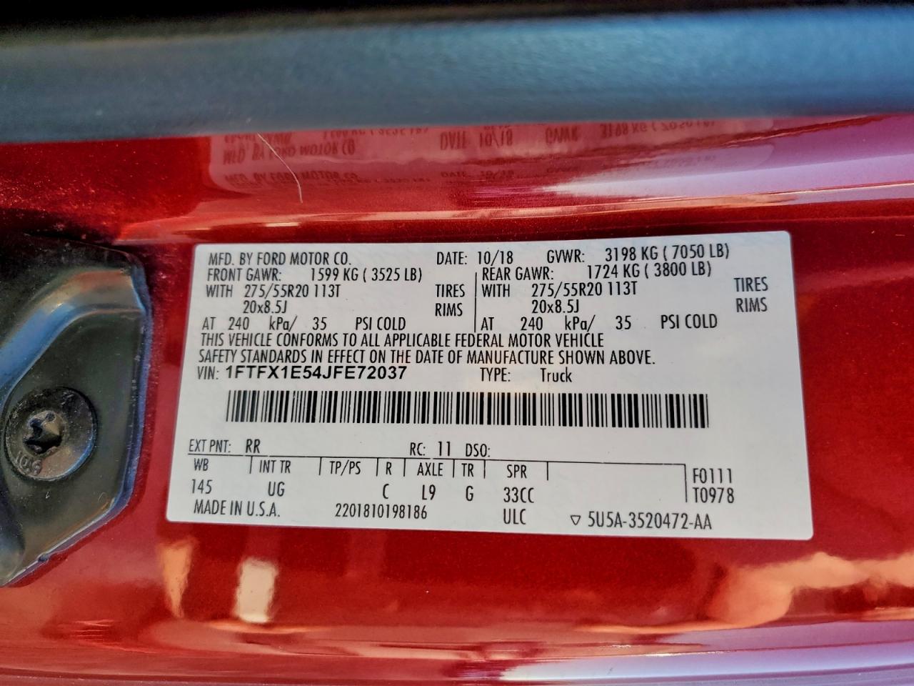 2018 FORD F150 SUPER CAB photo 12