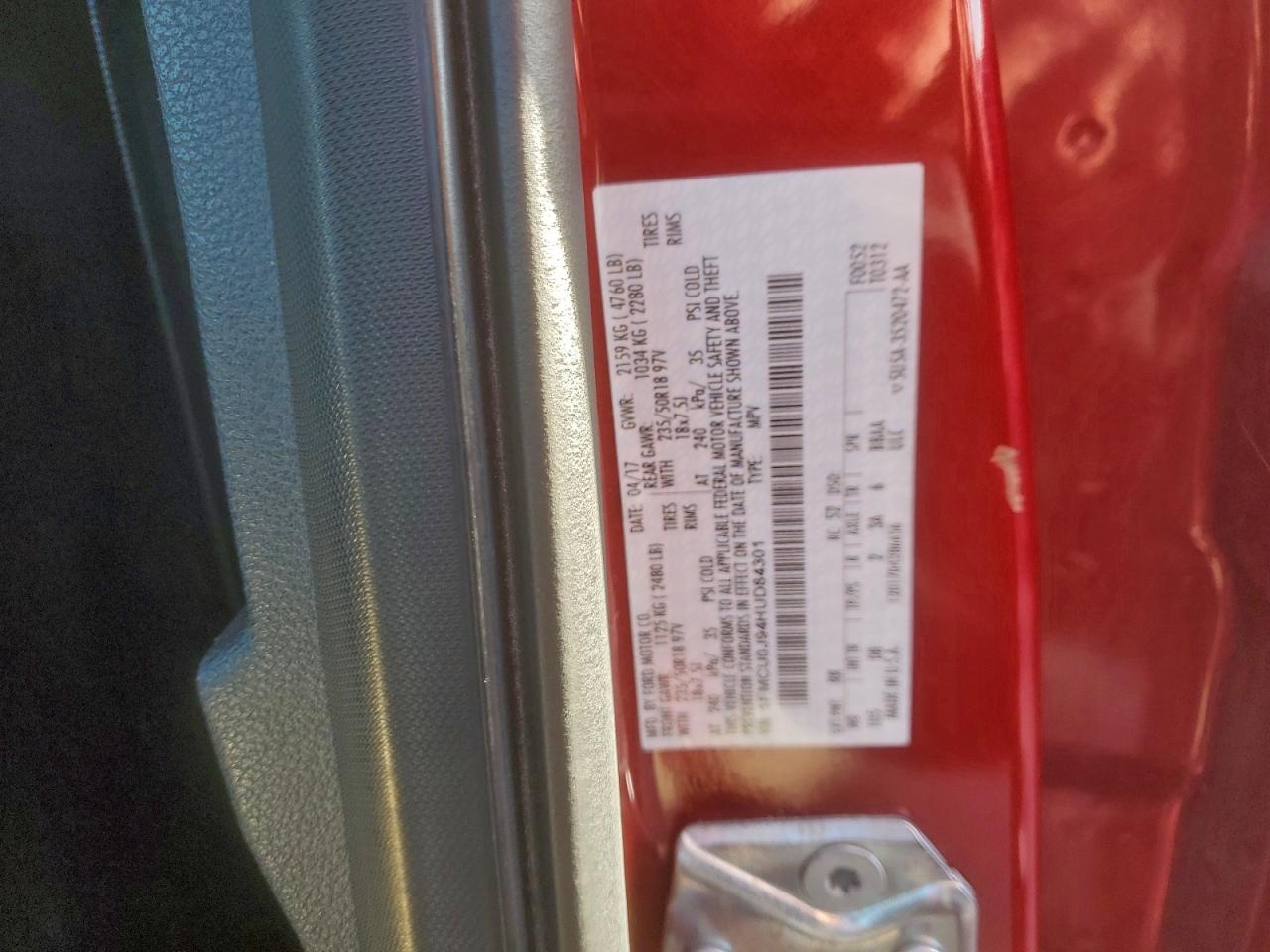 2017 FORD ESCAPE TITANIUM photo 13
