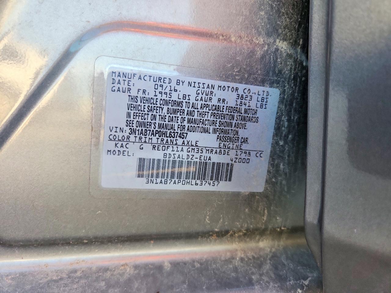 2017 NISSAN SENTRA S photo 12