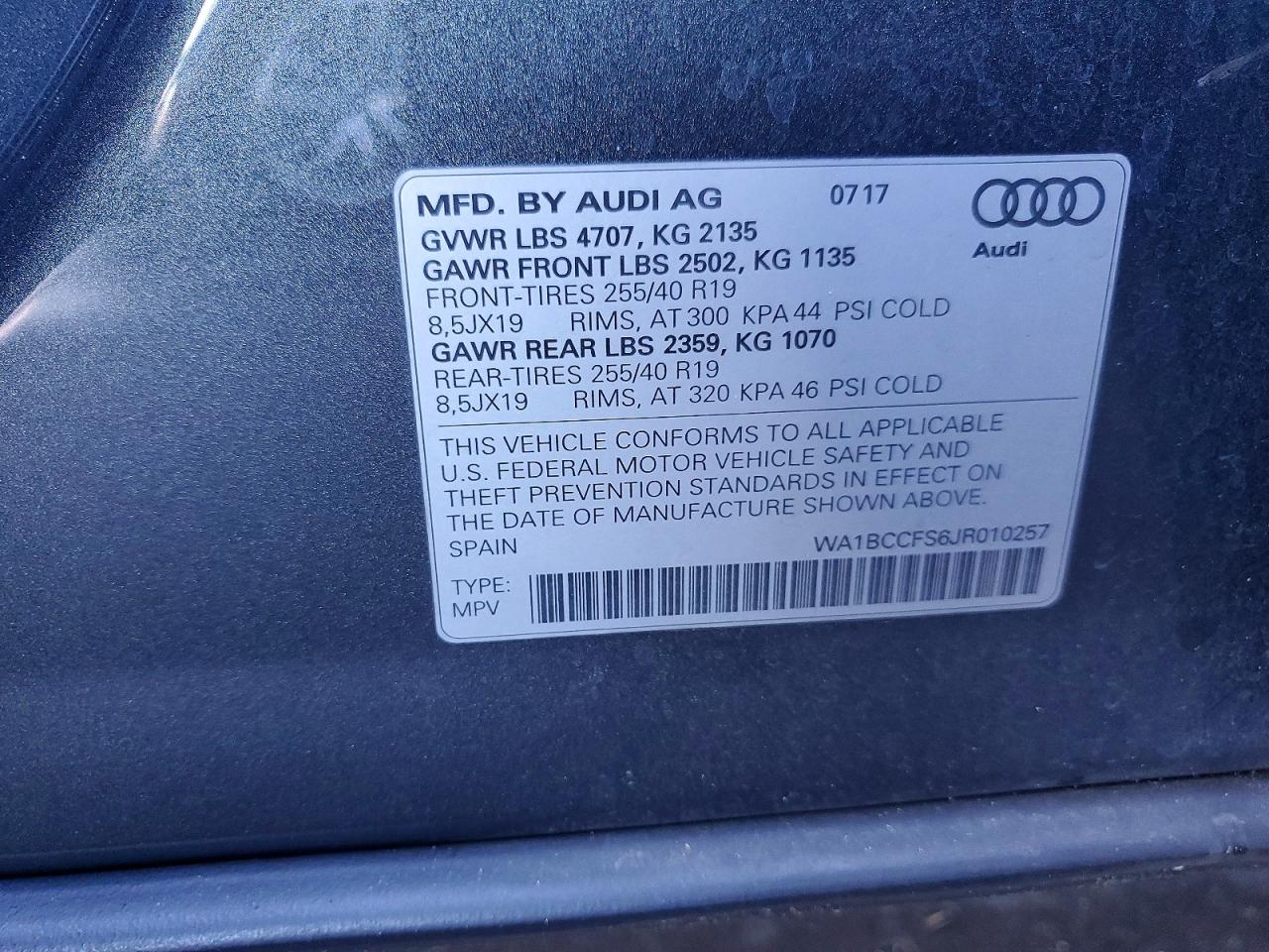 2018 AUDI Q3 PREMIUM photo 37