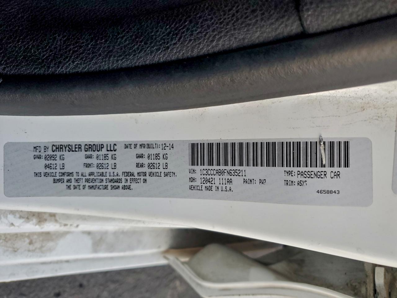 2015 CHRYSLER 200 LIMITED photo 12