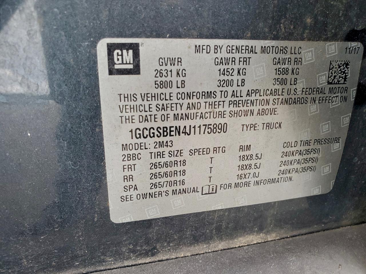 2018 CHEVROLET COLORADO photo 12