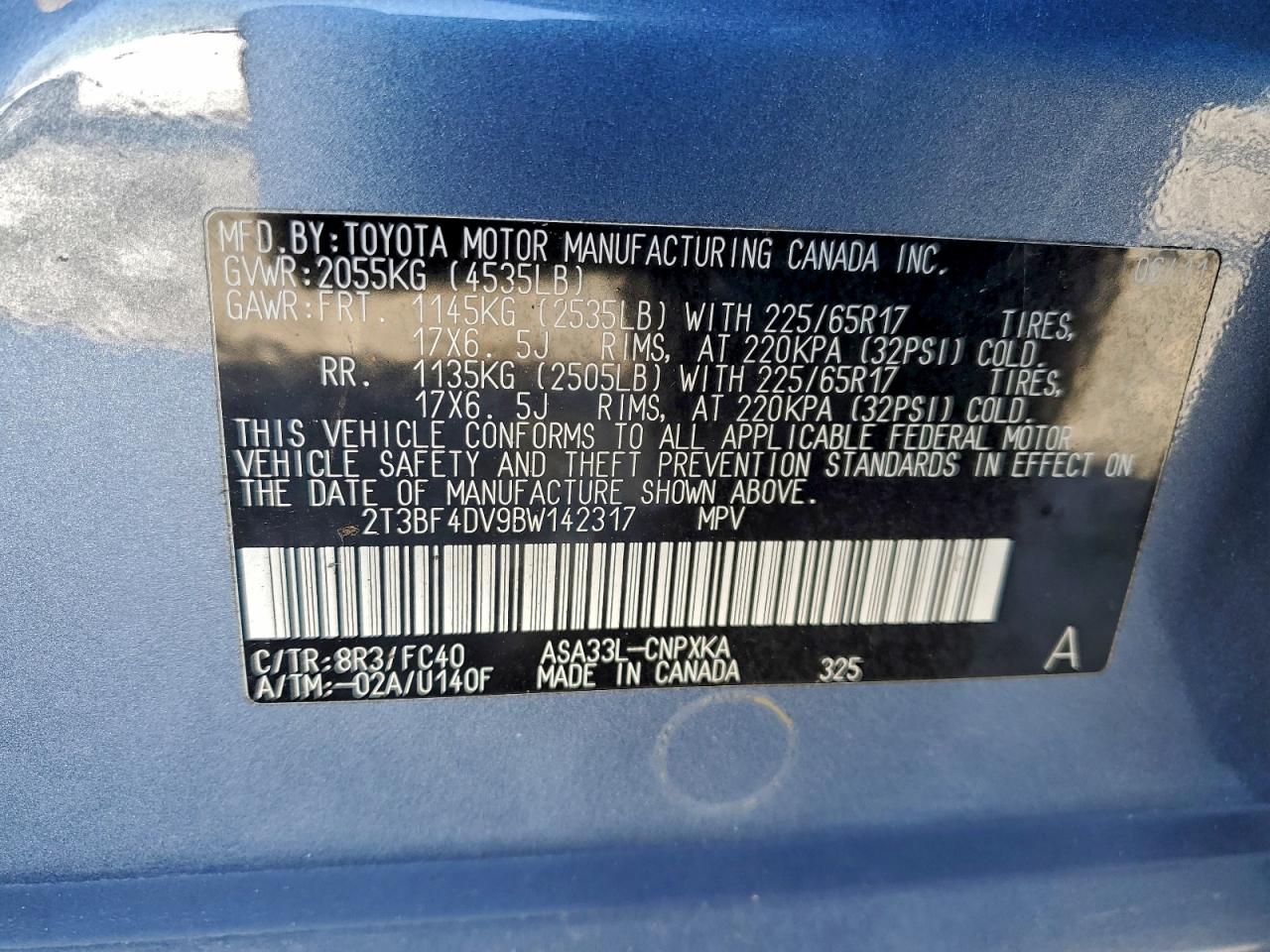 2011 TOYOTA RAV4 BASE photo 40