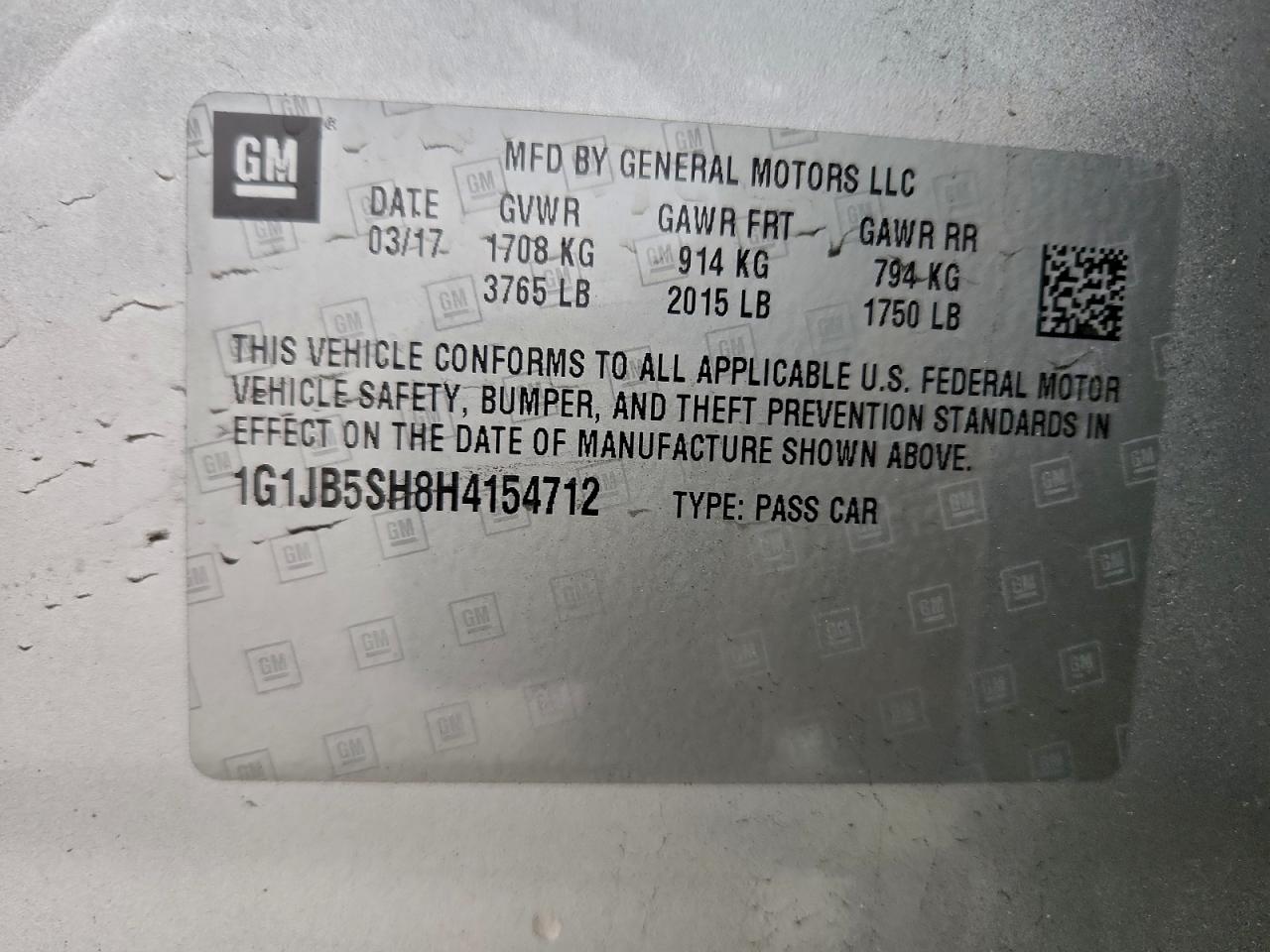 2017 CHEVROLET SONIC LS photo 25