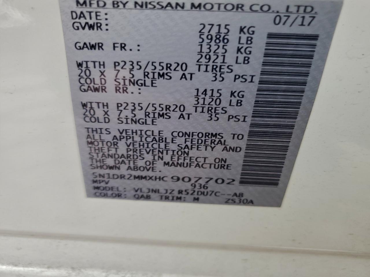 2017 NISSAN PATHFINDER S photo 12