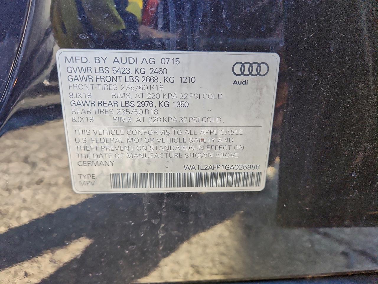 2016 AUDI Q5 PREMIUM PLUS photo 13