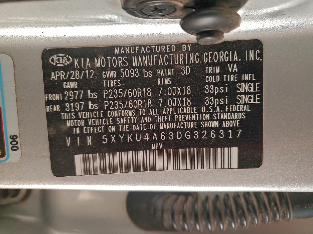 2013 KIA SORENTO EX photo 45