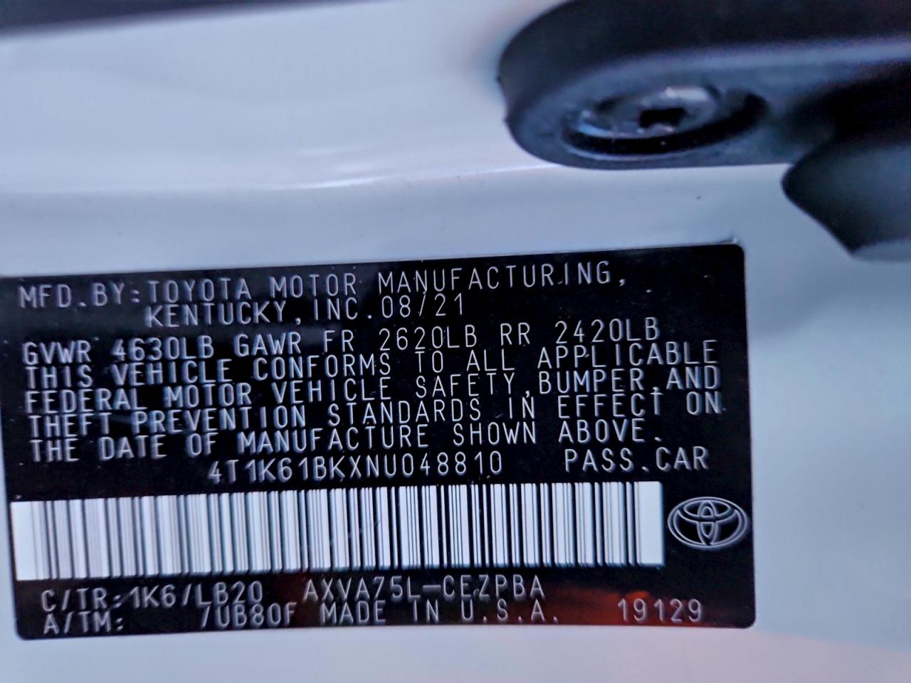 2022 TOYOTA CAMRY XSE photo 34