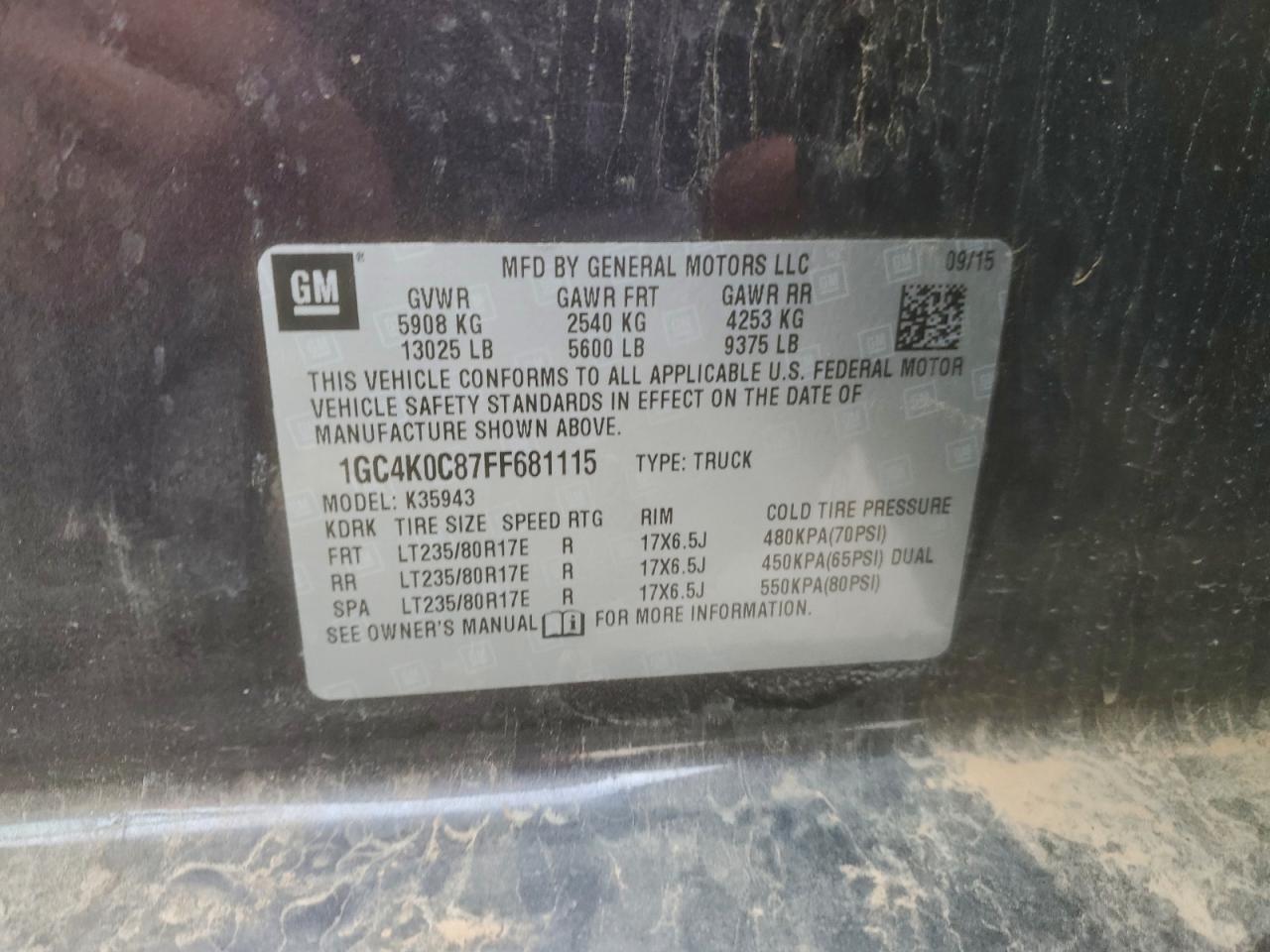 2015 CHEVROLET SILVERADO K3500 LTZ photo 12