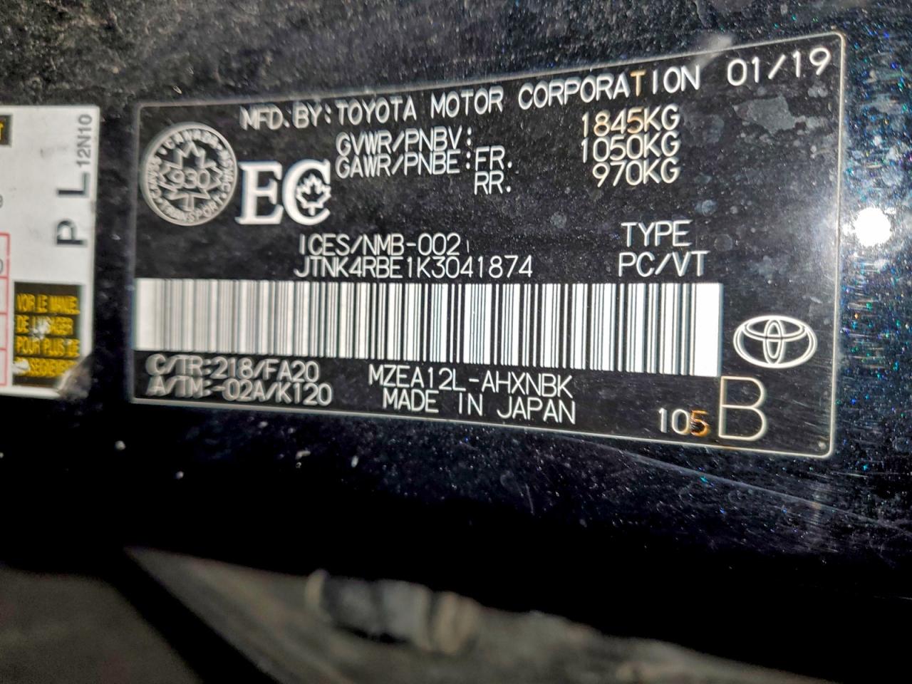 2019 TOYOTA COROLLA SE photo 23