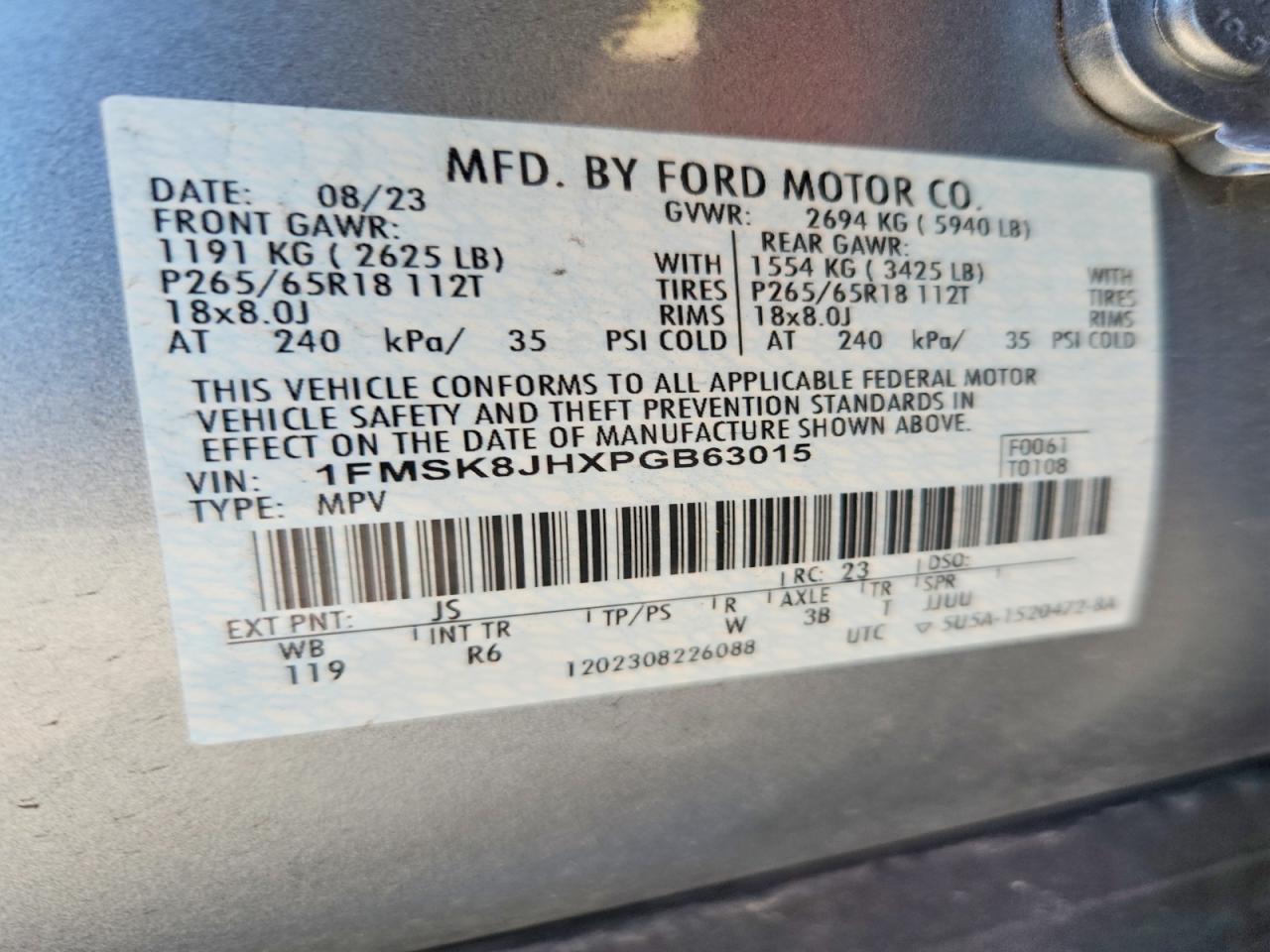 2023 FORD EXPLORER TIMBERLINE photo 14