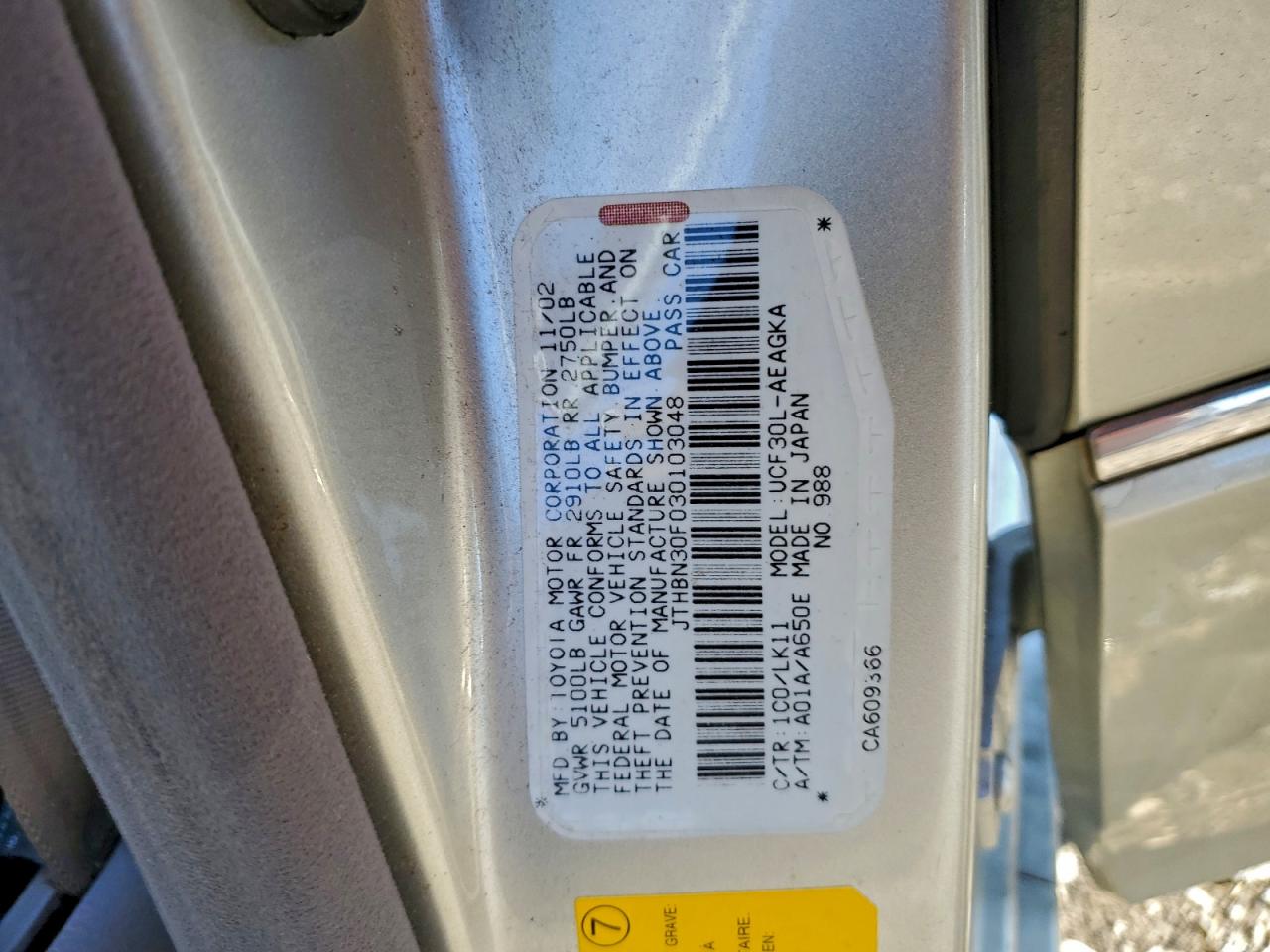 2003 LEXUS LS 430 photo 12