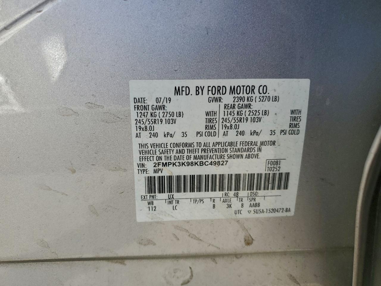 2019 FORD EDGE TITANIUM photo 37