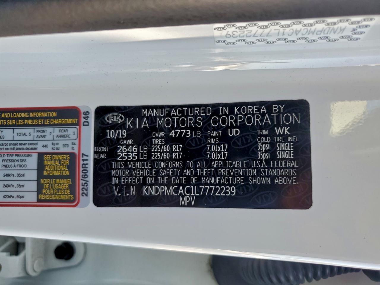 2020 KIA SPORTAGE LX photo 12