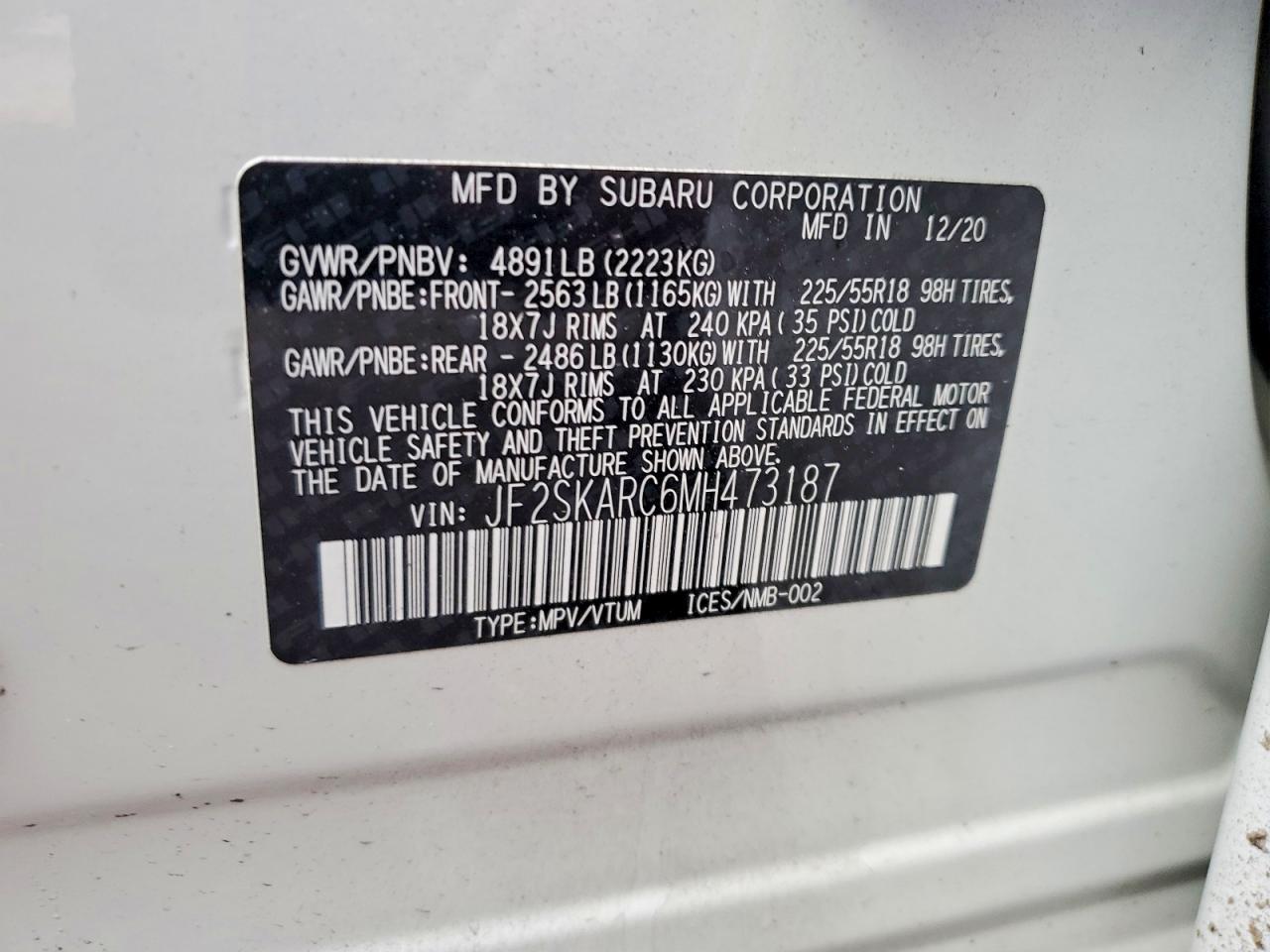 2021 SUBARU FORESTER SPORT photo 12