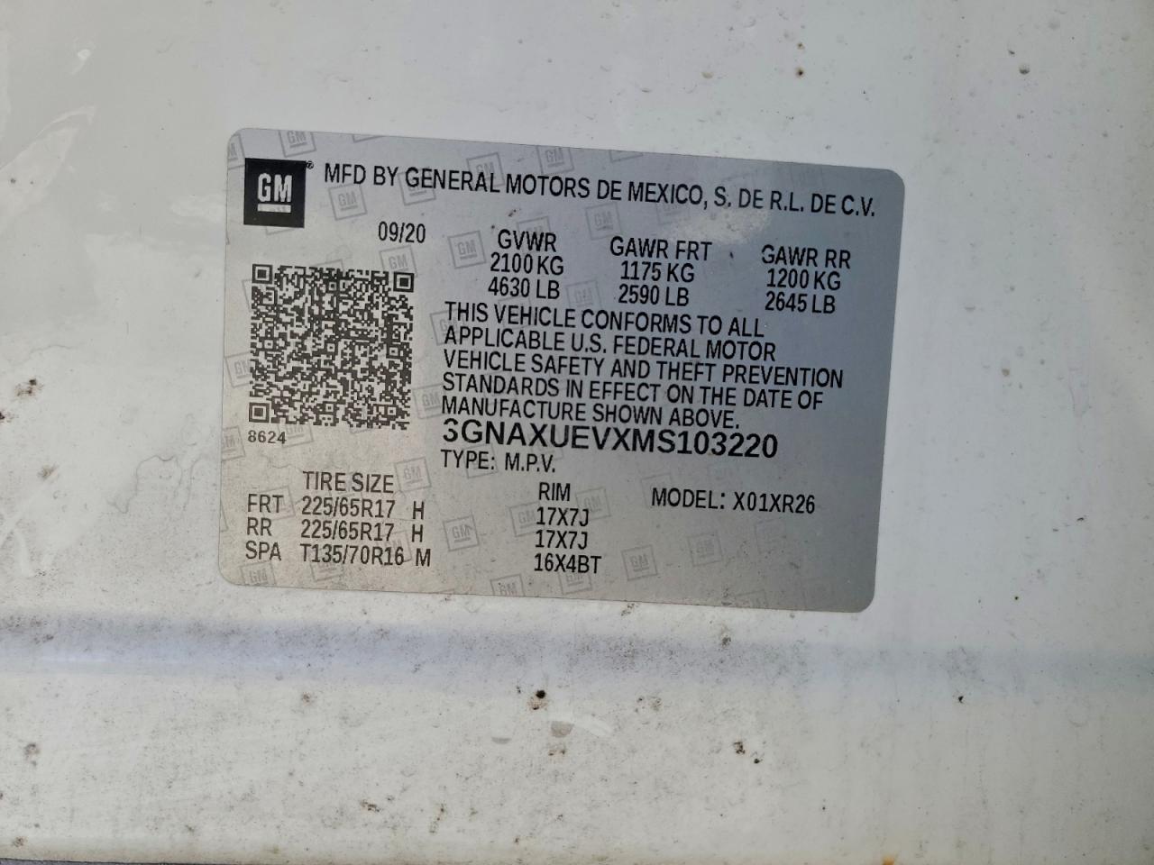 2021 CHEVROLET EQUINOX LT photo 12