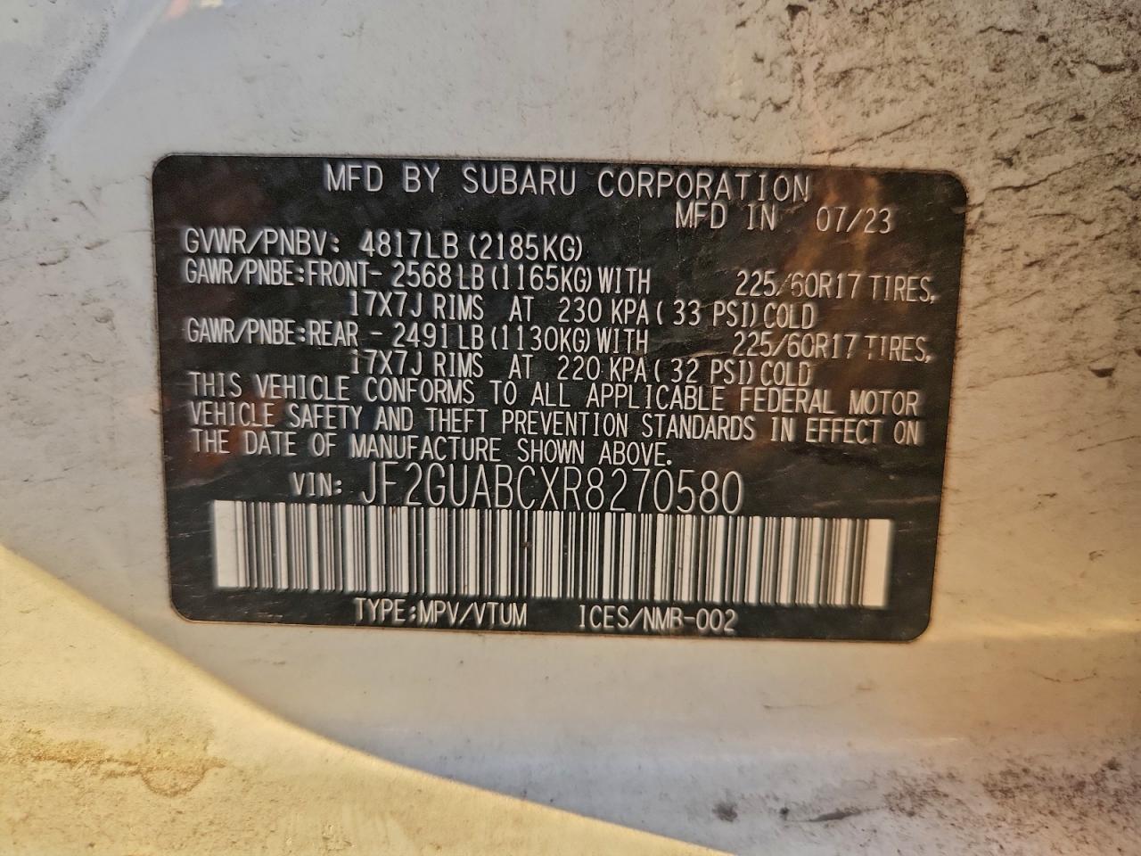 2024 SUBARU CROSSTREK photo 13