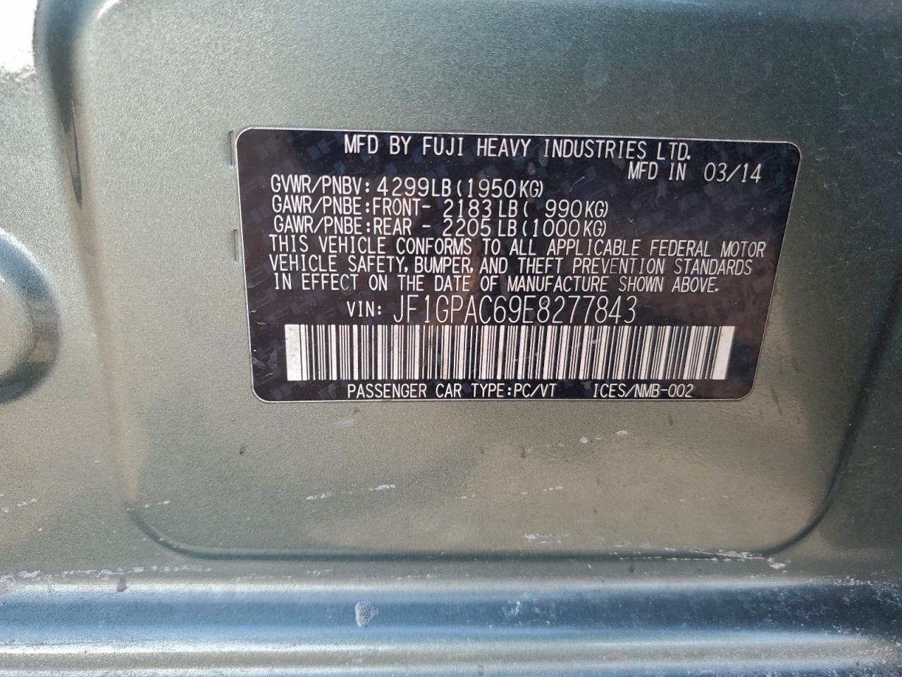 2014 SUBARU IMPREZA PREMIUM photo 12