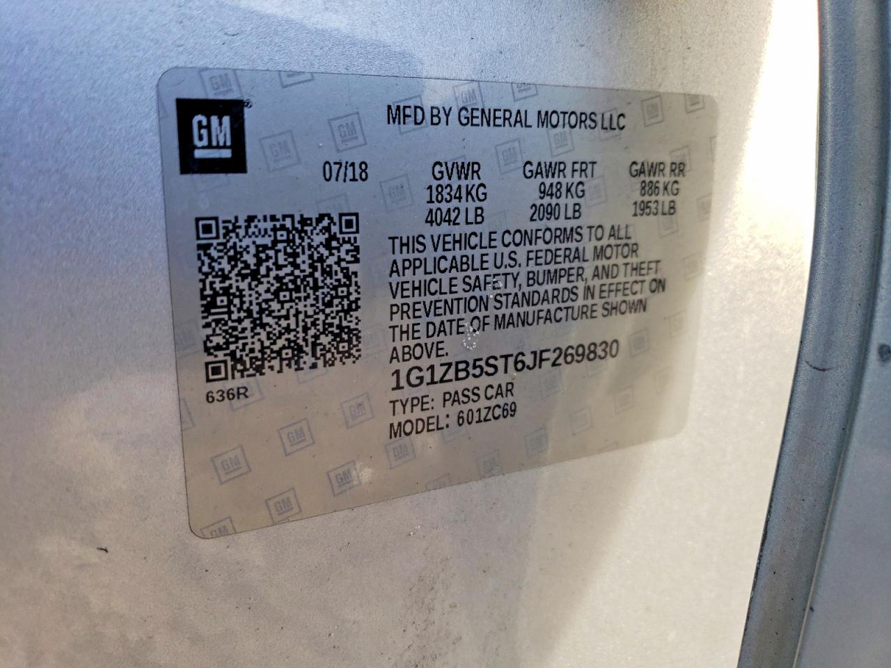 2018 CHEVROLET MALIBU LS photo 12