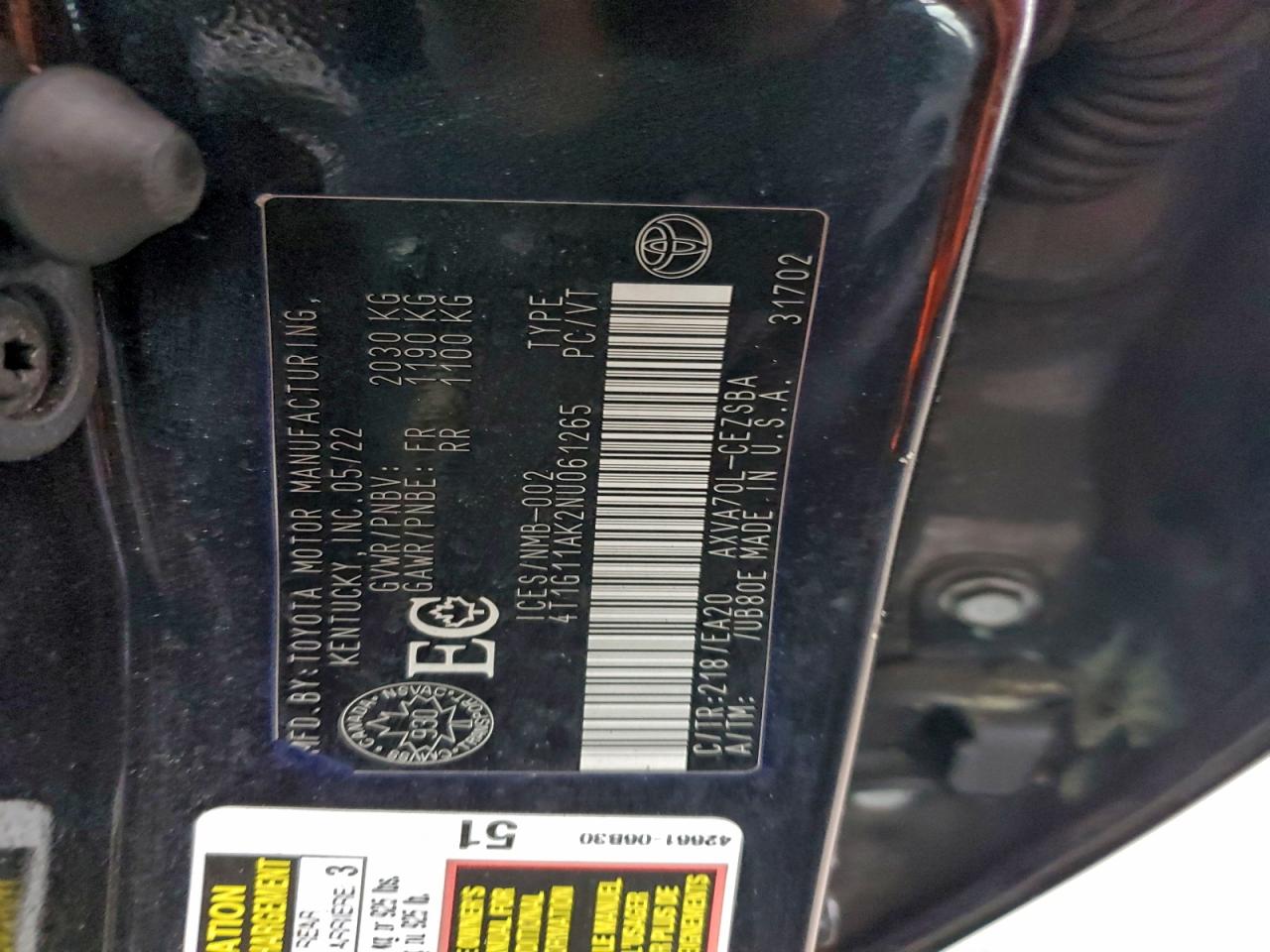 2022 TOYOTA CAMRY SE photo 34
