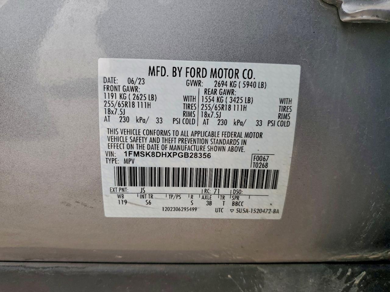 2023 FORD EXPLORER XLT photo 13