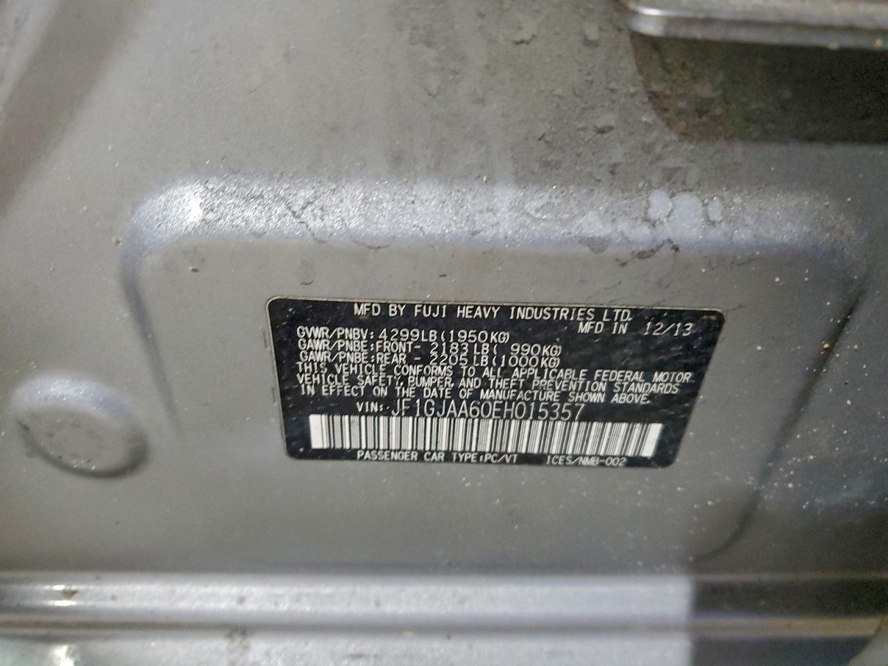 2014 SUBARU IMPREZA photo 45