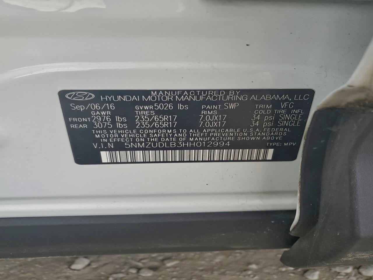 2017 HYUNDAI SANTA FE SPORT photo 13