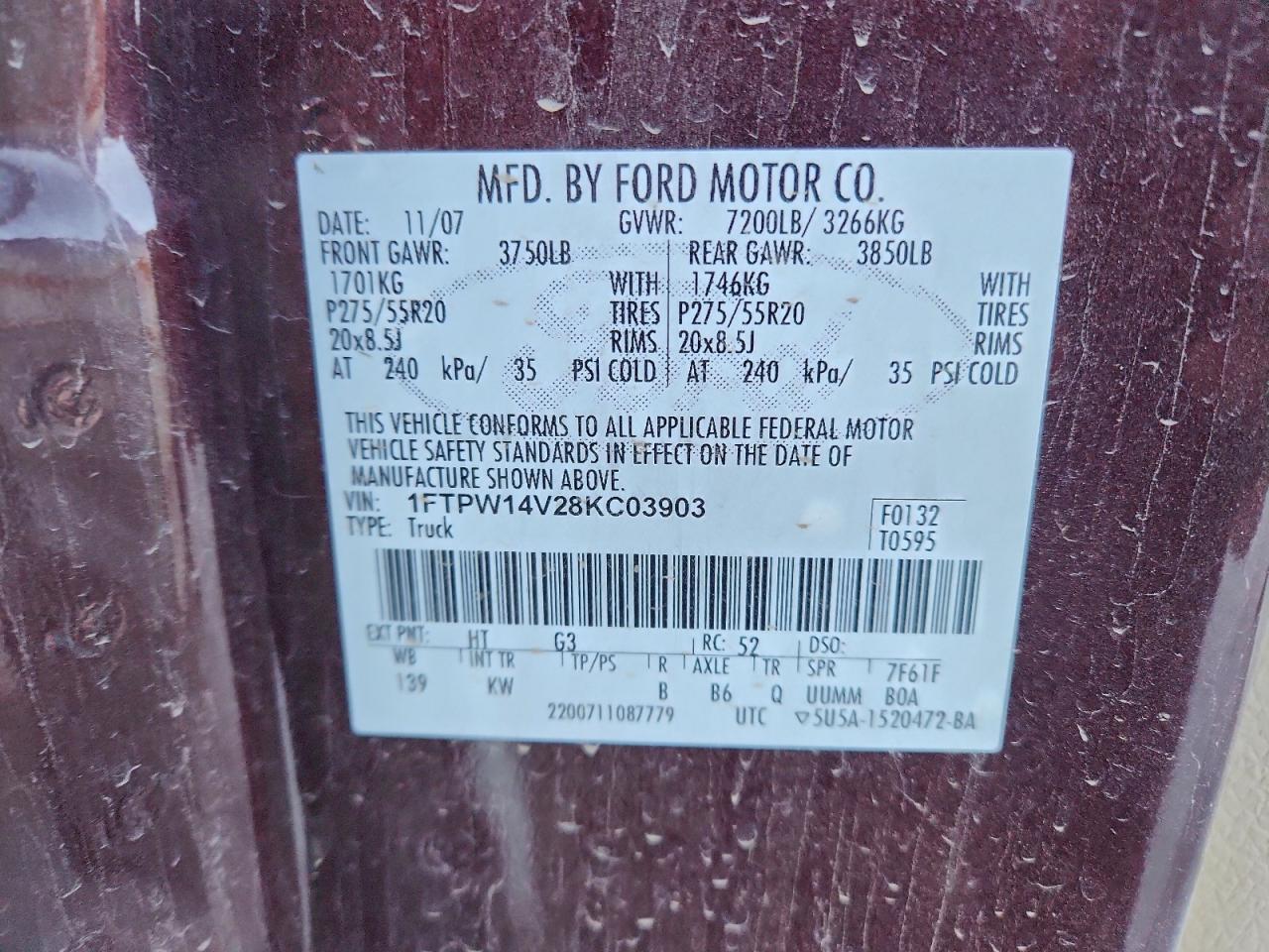 2008 FORD F150 SUPERCREW photo 13