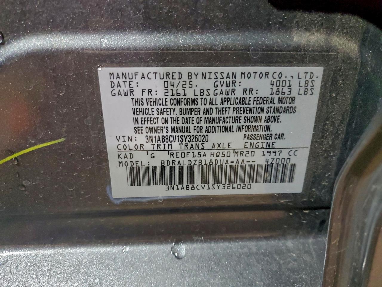 2025 NISSAN SENTRA SV photo 12