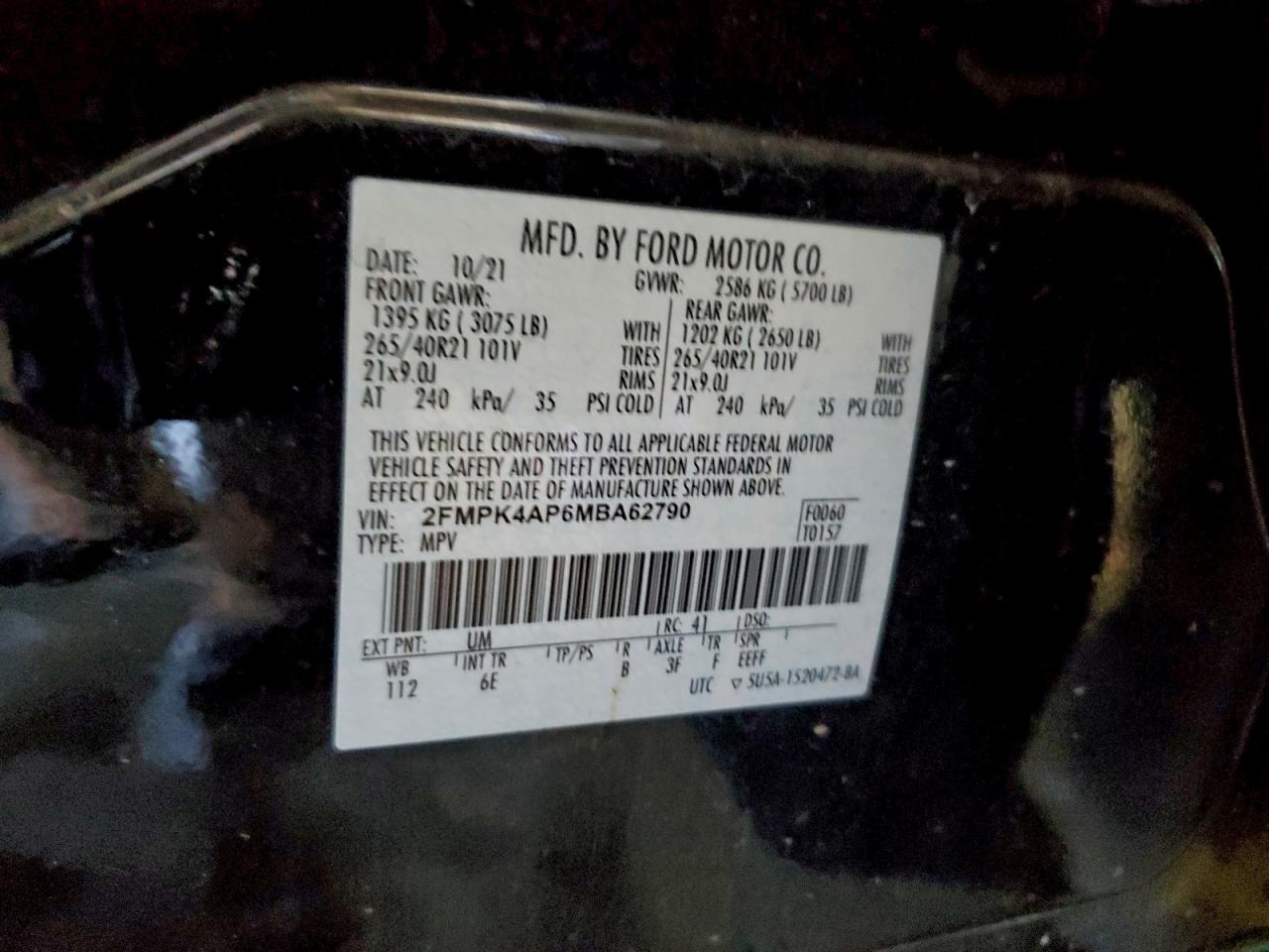2021 FORD EDGE ST photo 13