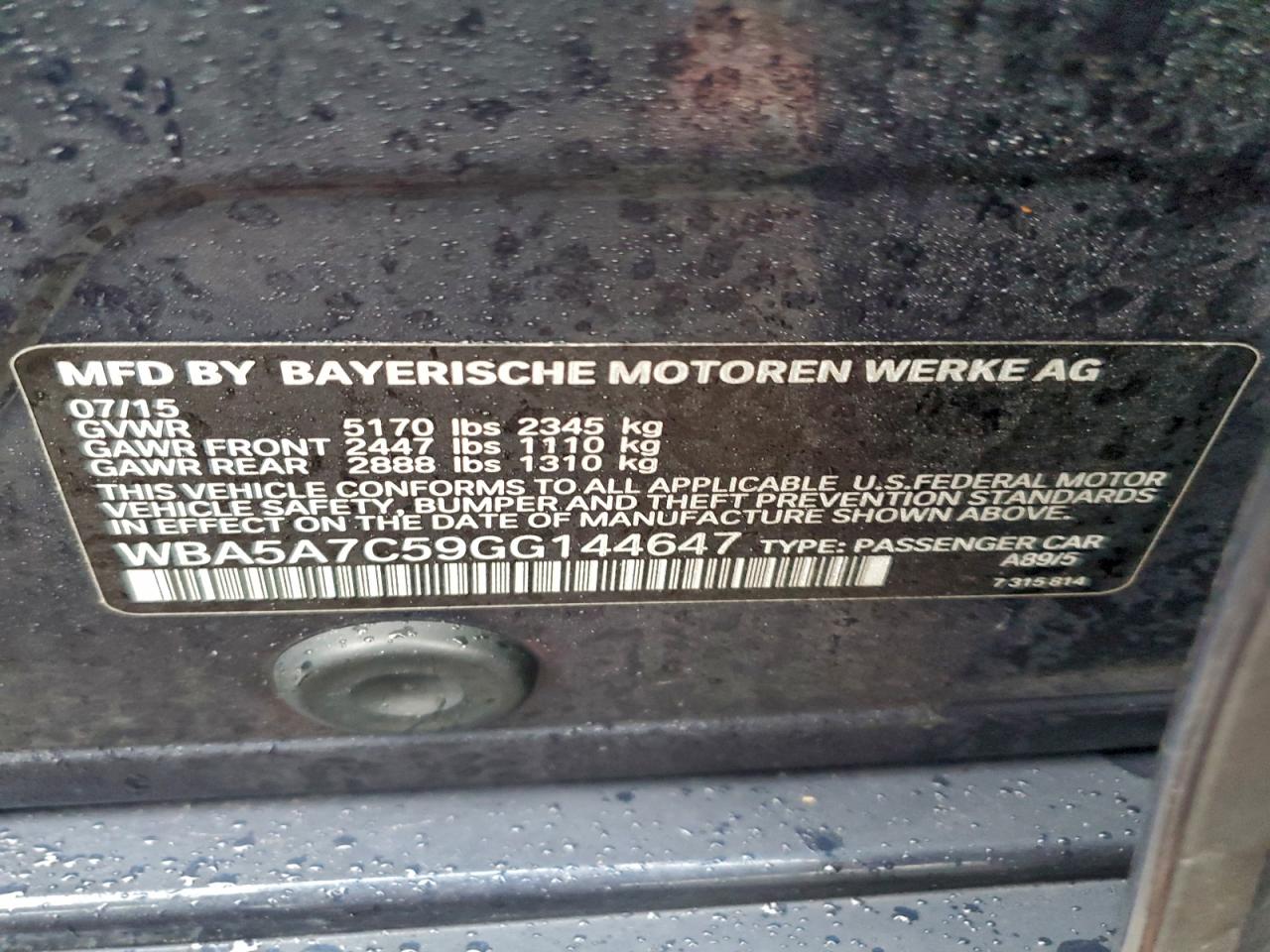2016 BMW 528 XI photo 12