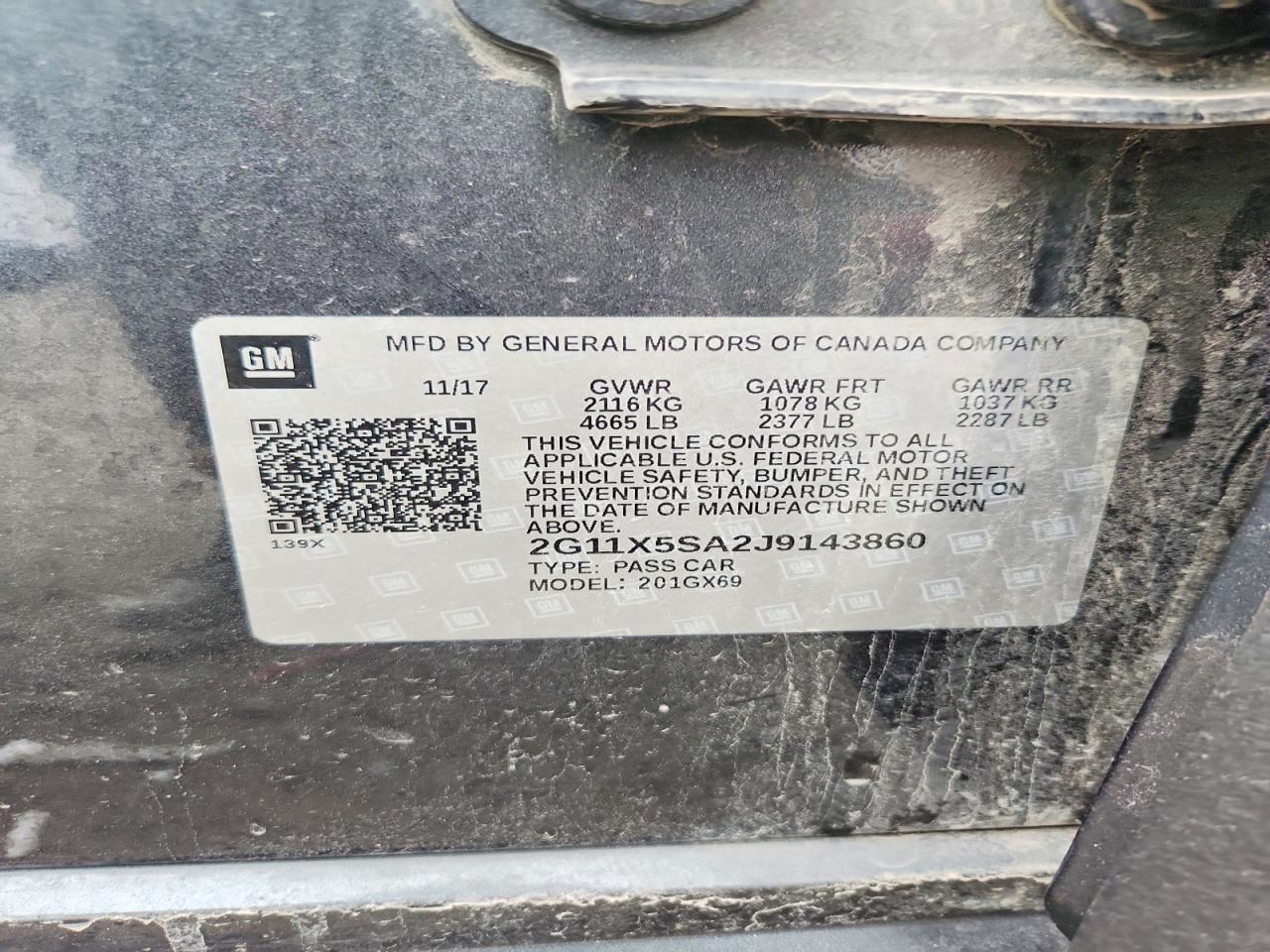 2018 CHEVROLET IMPALA LS photo 12
