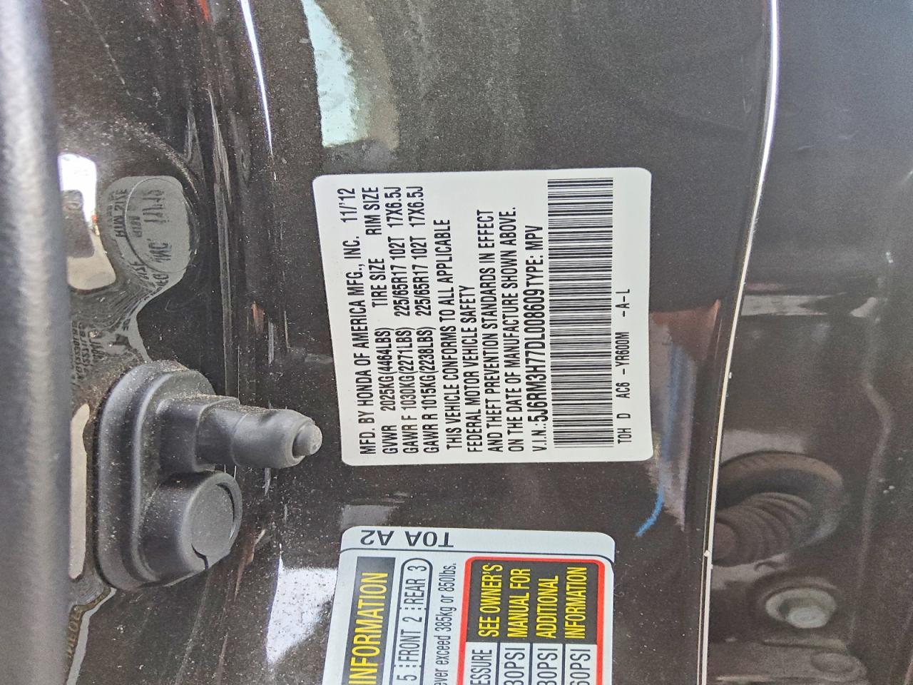 2013 HONDA CR-V EXL photo 13