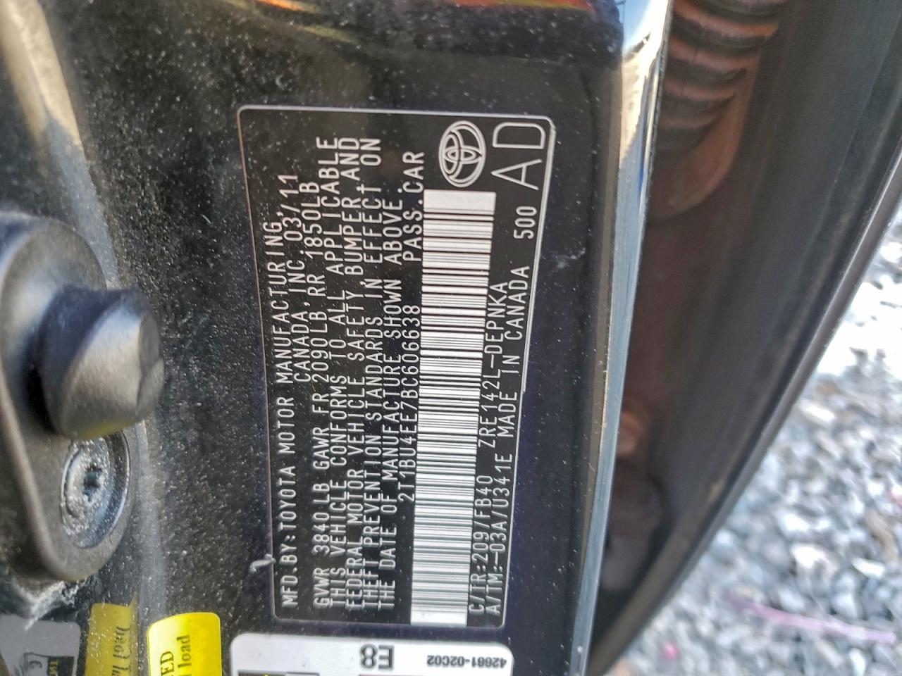 2011 TOYOTA COROLLA BASE photo 13