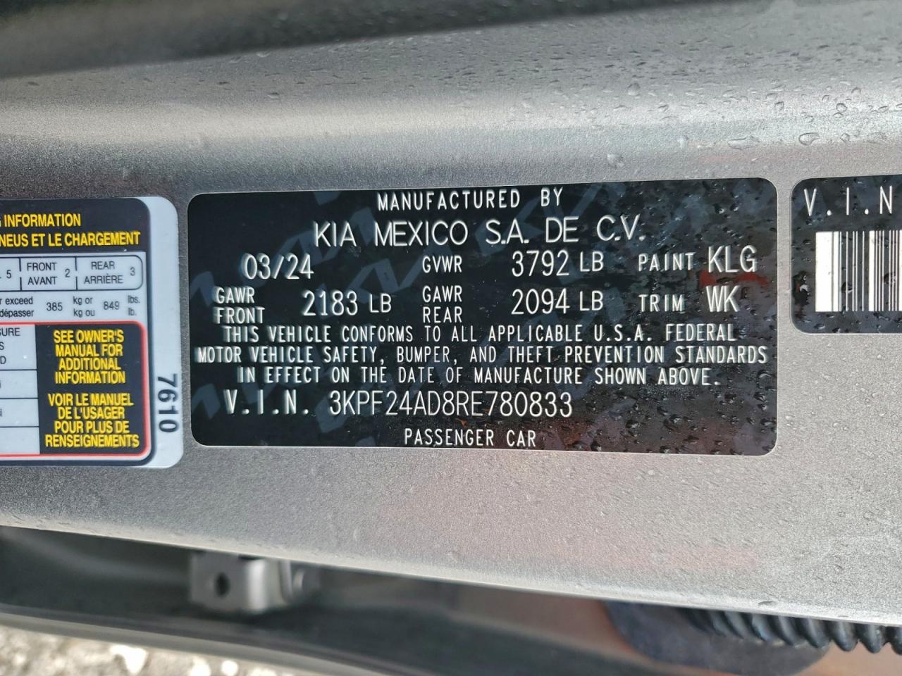 2024 KIA FORTE LXS photo 34