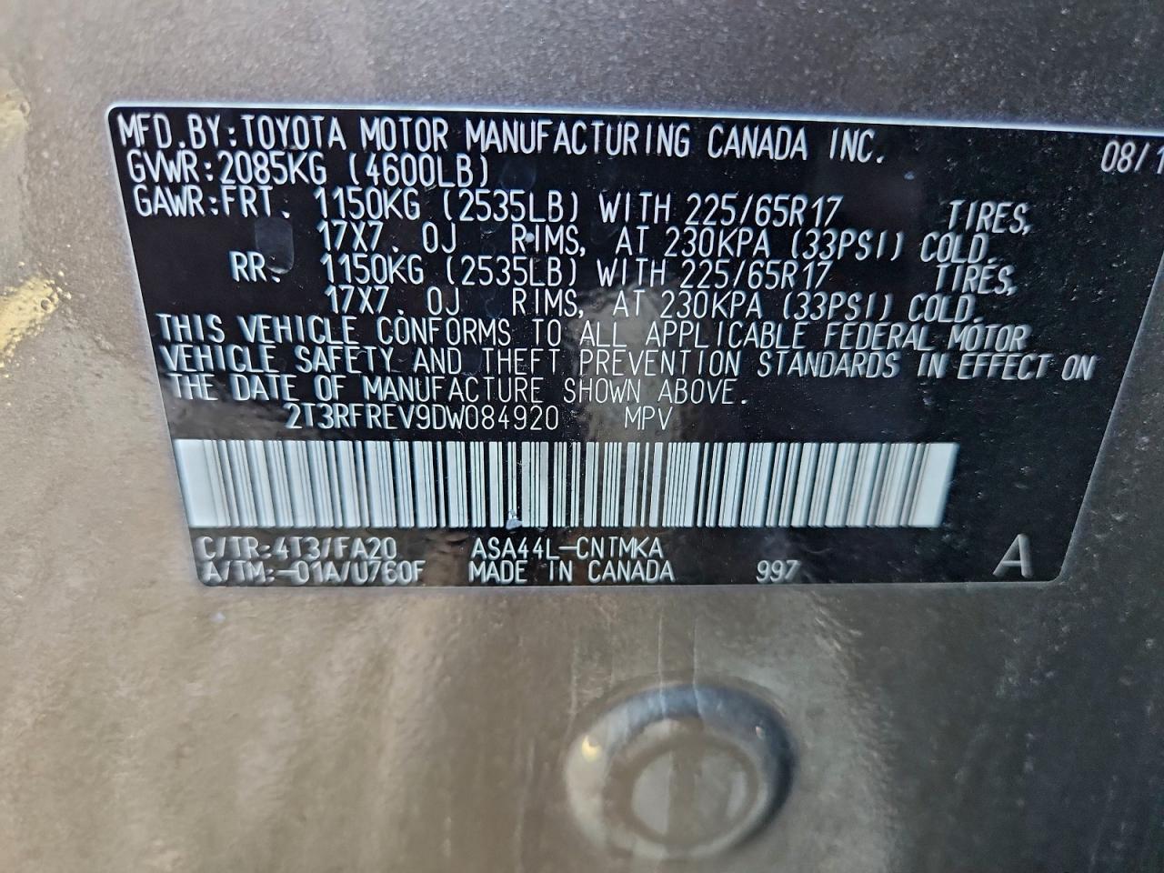 2013 TOYOTA RAV4 XLE photo 13