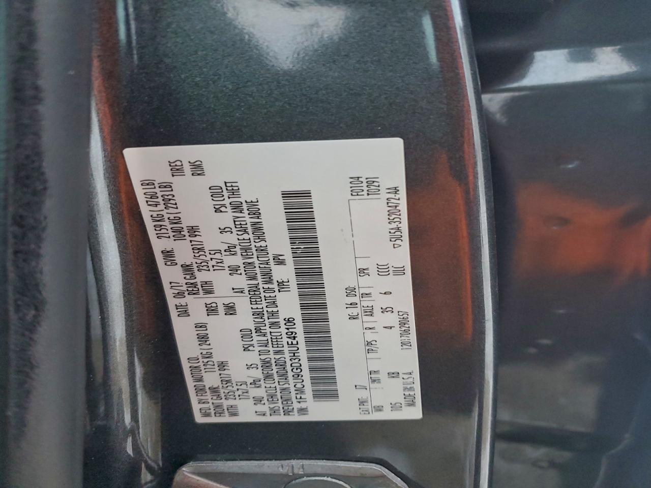2017 FORD ESCAPE SE photo 13